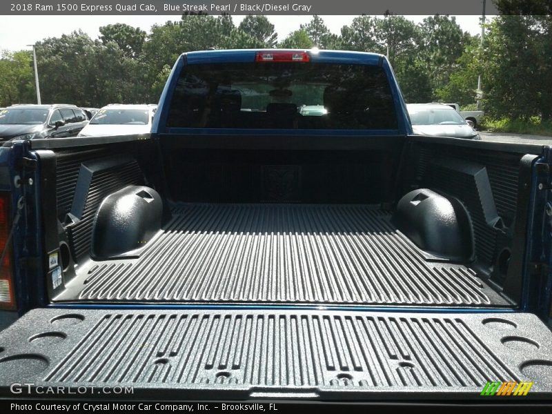 Blue Streak Pearl / Black/Diesel Gray 2018 Ram 1500 Express Quad Cab