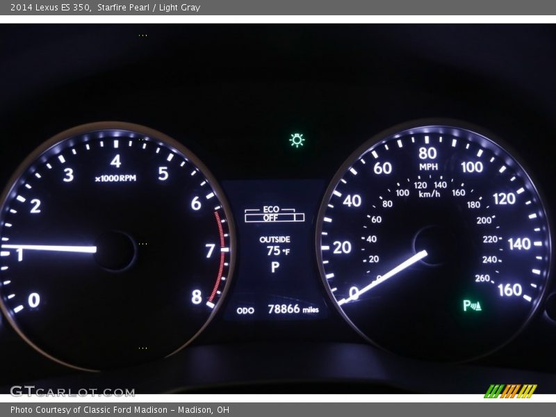 Starfire Pearl / Light Gray 2014 Lexus ES 350