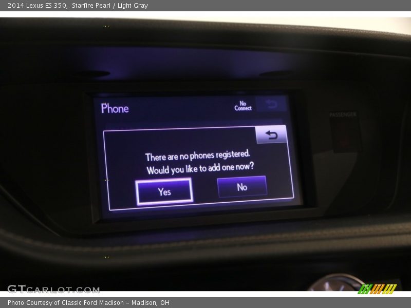 Starfire Pearl / Light Gray 2014 Lexus ES 350