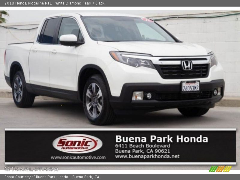 White Diamond Pearl / Black 2018 Honda Ridgeline RTL