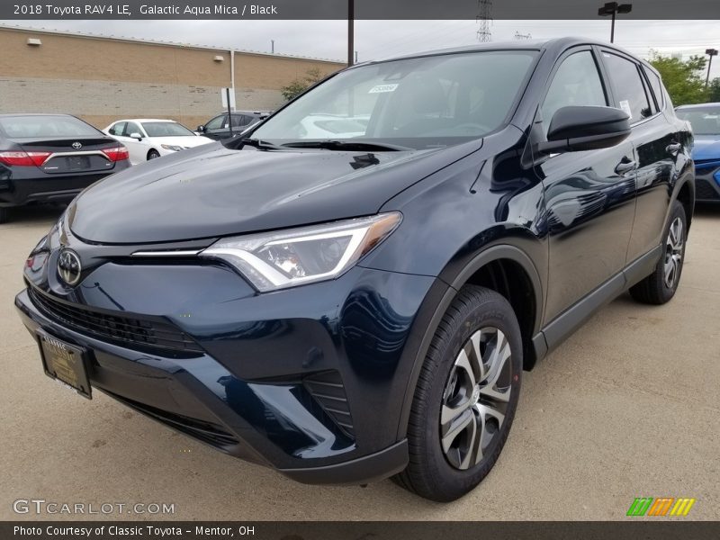 Galactic Aqua Mica / Black 2018 Toyota RAV4 LE