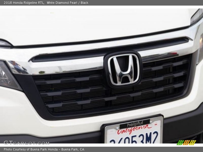 White Diamond Pearl / Black 2018 Honda Ridgeline RTL