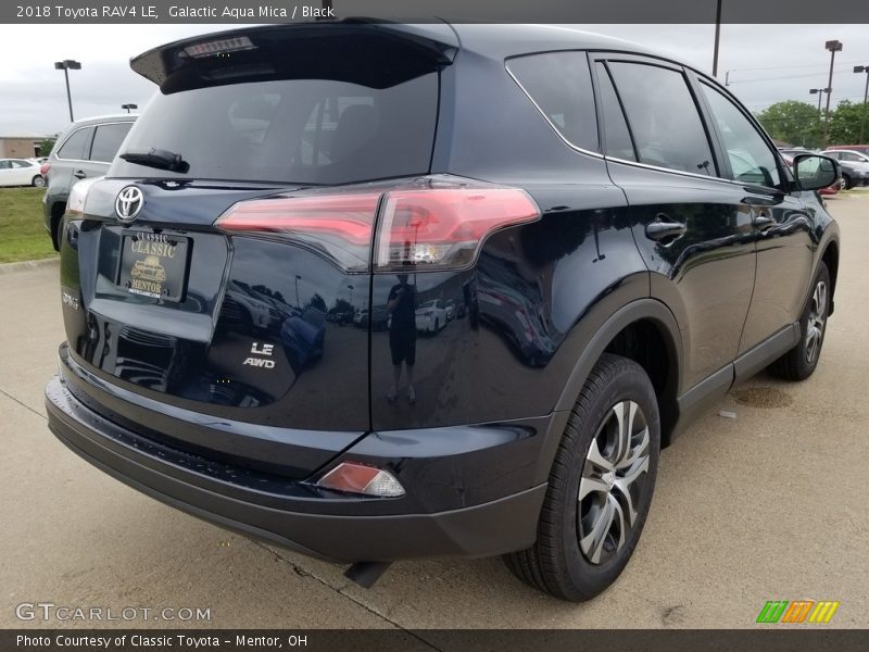 Galactic Aqua Mica / Black 2018 Toyota RAV4 LE