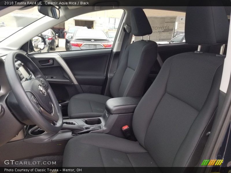 Galactic Aqua Mica / Black 2018 Toyota RAV4 LE