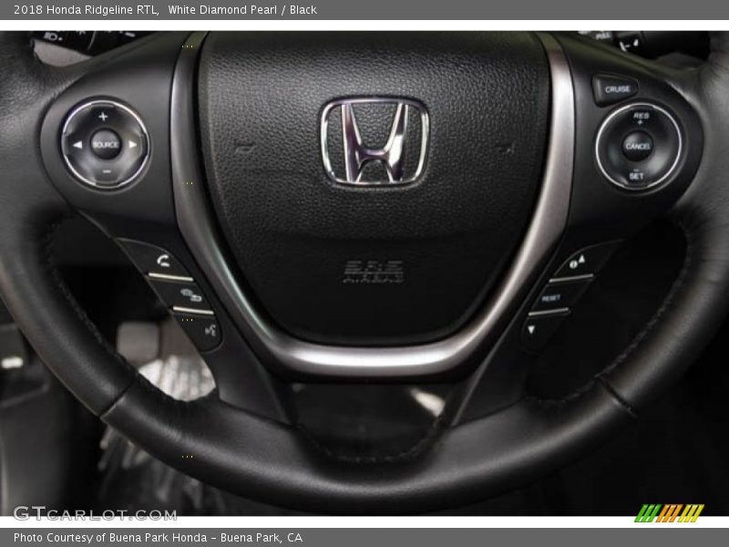 White Diamond Pearl / Black 2018 Honda Ridgeline RTL