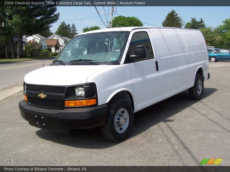 Summit White / Medium Pewter 2009 Chevrolet Express 2500 Extended Cargo Van