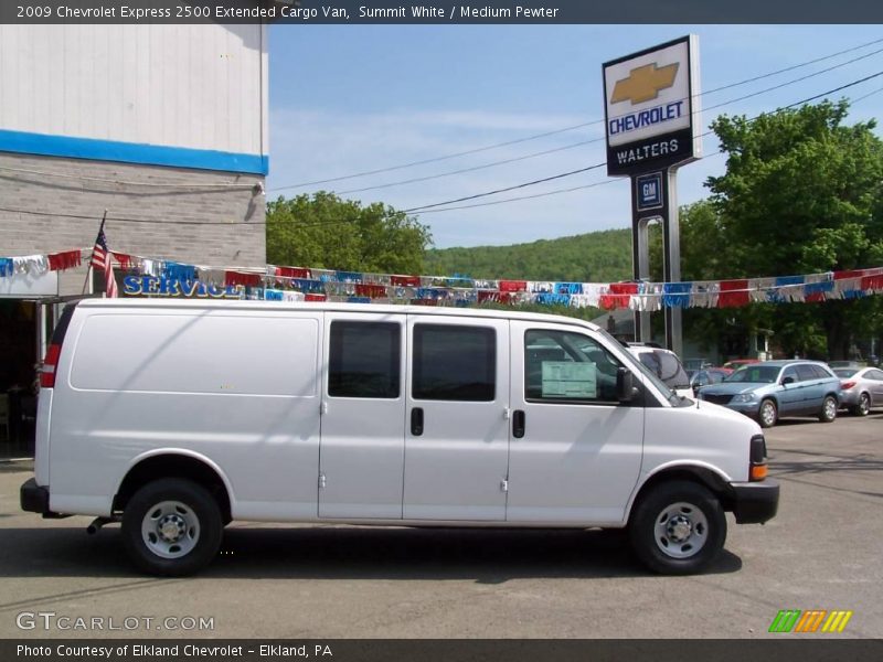 Summit White / Medium Pewter 2009 Chevrolet Express 2500 Extended Cargo Van