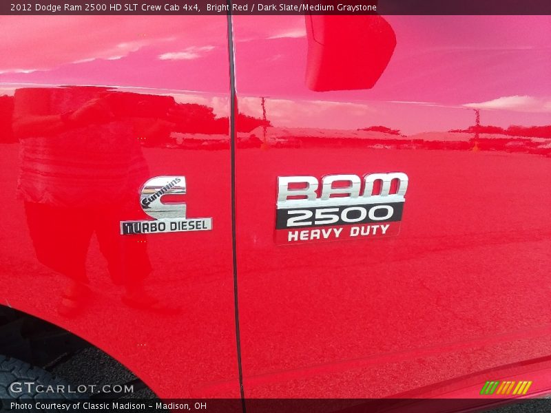 Bright Red / Dark Slate/Medium Graystone 2012 Dodge Ram 2500 HD SLT Crew Cab 4x4