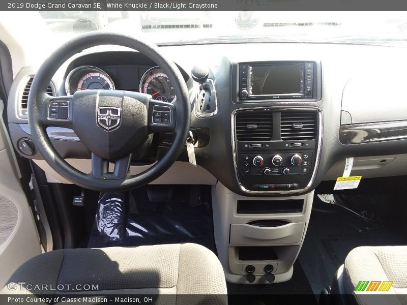 White Knuckle / Black/Light Graystone 2019 Dodge Grand Caravan SE