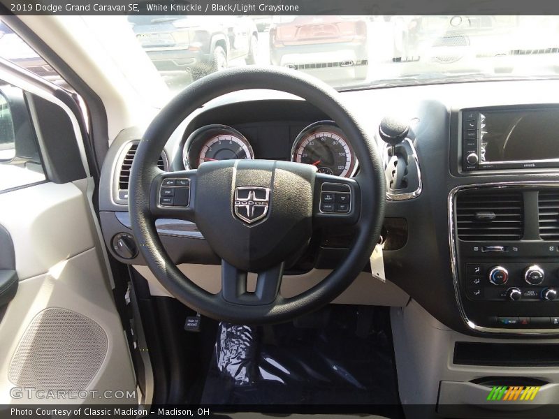 White Knuckle / Black/Light Graystone 2019 Dodge Grand Caravan SE