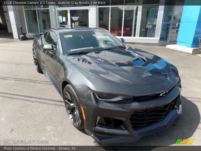 Nightfall Gray Metallic / Jet Black 2018 Chevrolet Camaro ZL1 Coupe