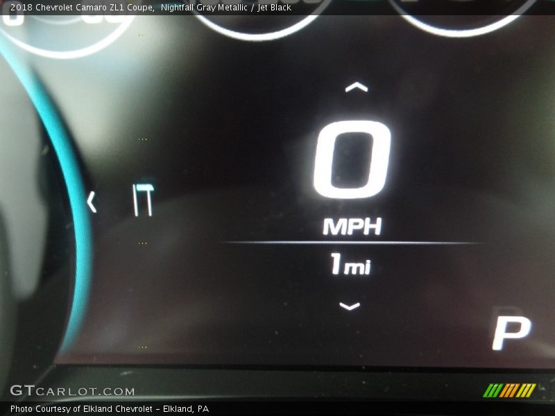 Nightfall Gray Metallic / Jet Black 2018 Chevrolet Camaro ZL1 Coupe