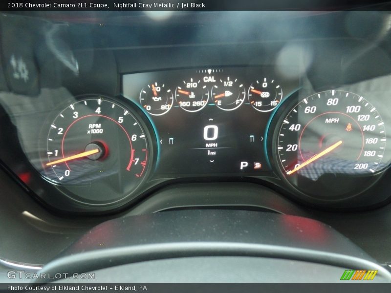 Nightfall Gray Metallic / Jet Black 2018 Chevrolet Camaro ZL1 Coupe