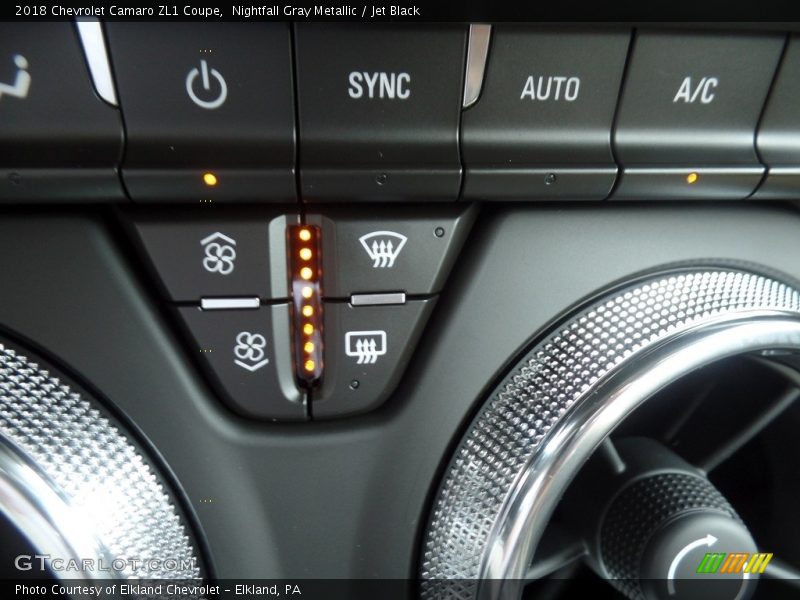 Nightfall Gray Metallic / Jet Black 2018 Chevrolet Camaro ZL1 Coupe