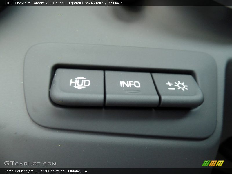 Nightfall Gray Metallic / Jet Black 2018 Chevrolet Camaro ZL1 Coupe