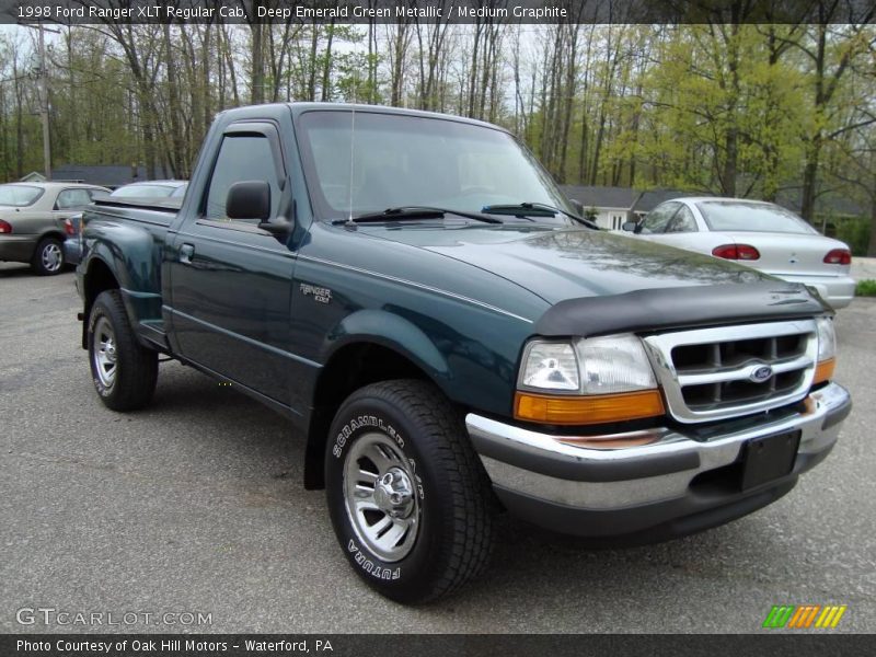 Deep Emerald Green Metallic / Medium Graphite 1998 Ford Ranger XLT Regular Cab