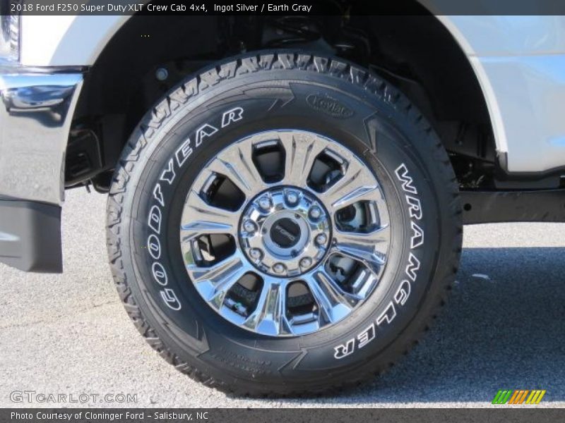 Ingot Silver / Earth Gray 2018 Ford F250 Super Duty XLT Crew Cab 4x4