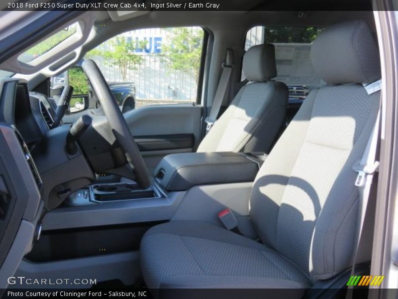 Ingot Silver / Earth Gray 2018 Ford F250 Super Duty XLT Crew Cab 4x4