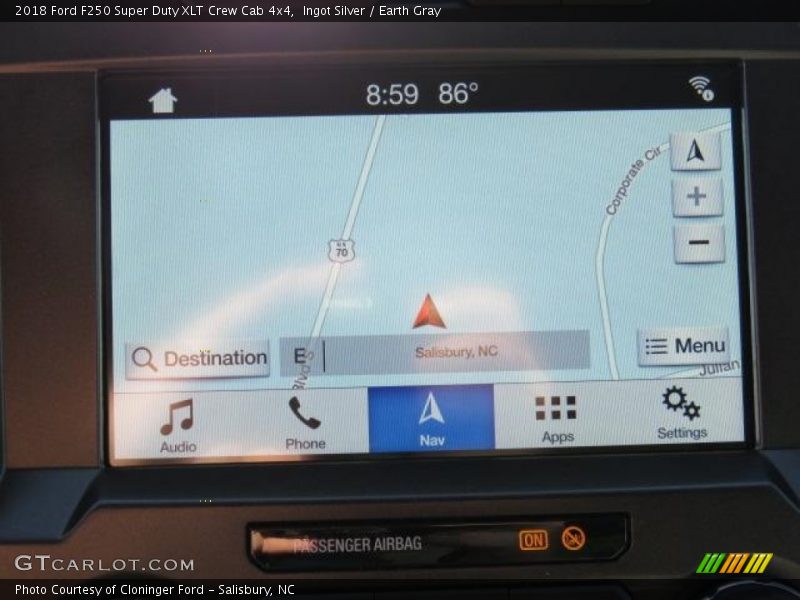Ingot Silver / Earth Gray 2018 Ford F250 Super Duty XLT Crew Cab 4x4