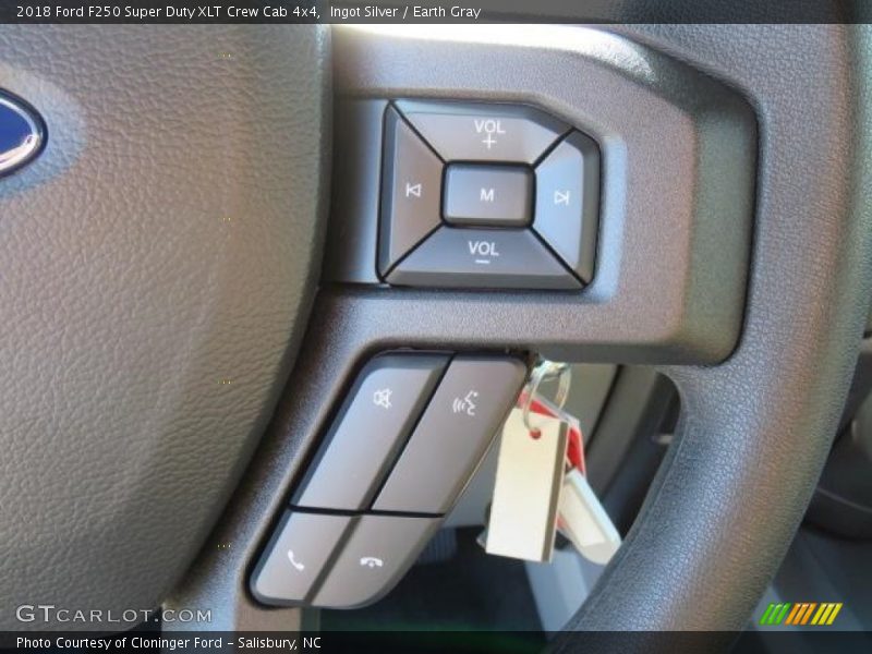 Ingot Silver / Earth Gray 2018 Ford F250 Super Duty XLT Crew Cab 4x4