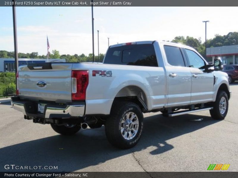 Ingot Silver / Earth Gray 2018 Ford F250 Super Duty XLT Crew Cab 4x4