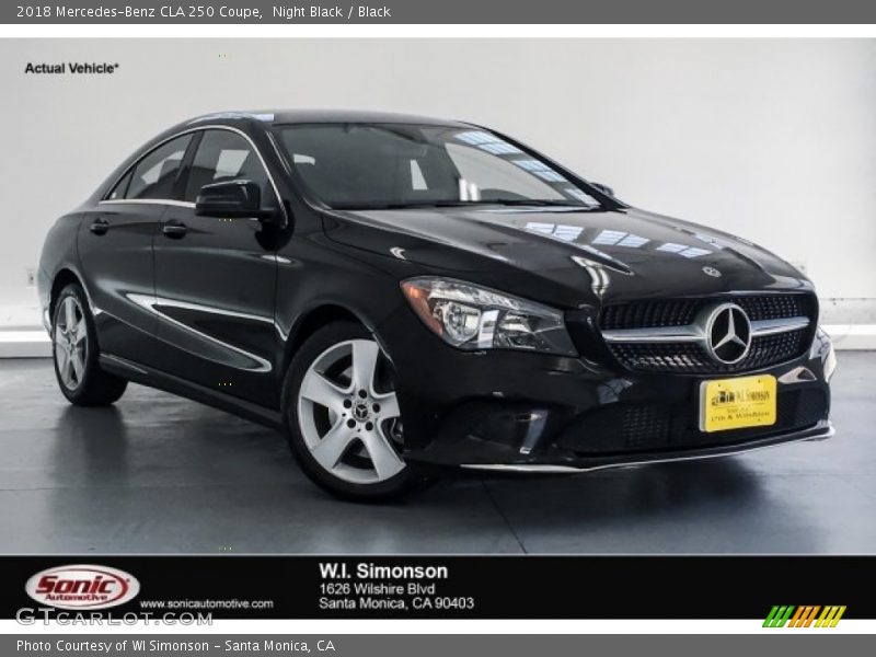Night Black / Black 2018 Mercedes-Benz CLA 250 Coupe
