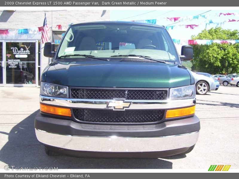 Dark Green Metallic / Medium Pewter 2009 Chevrolet Express LT 1500 AWD Passenger Van