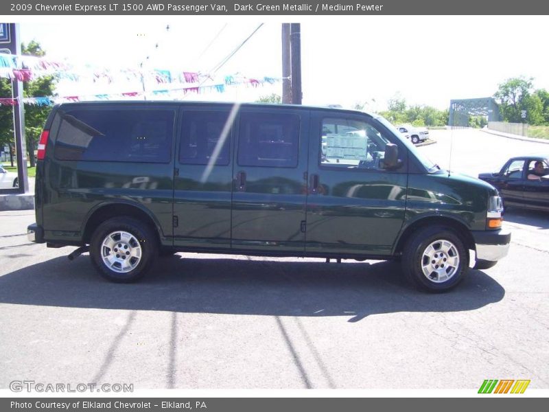 Dark Green Metallic / Medium Pewter 2009 Chevrolet Express LT 1500 AWD Passenger Van