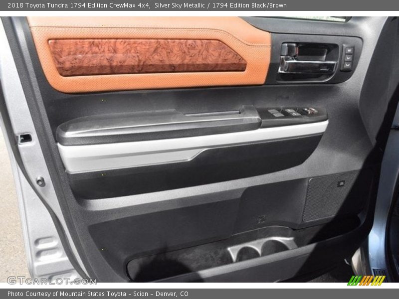 Silver Sky Metallic / 1794 Edition Black/Brown 2018 Toyota Tundra 1794 Edition CrewMax 4x4