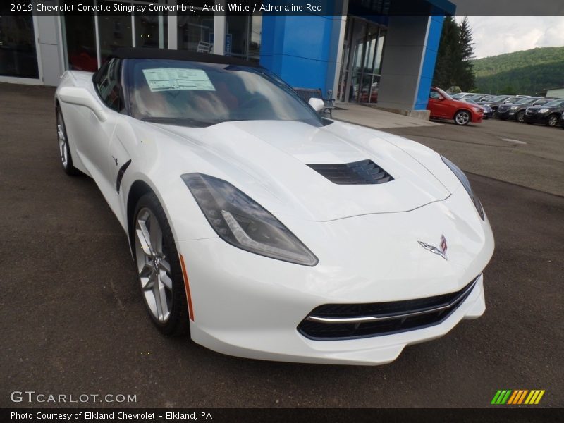 Arctic White / Adrenaline Red 2019 Chevrolet Corvette Stingray Convertible