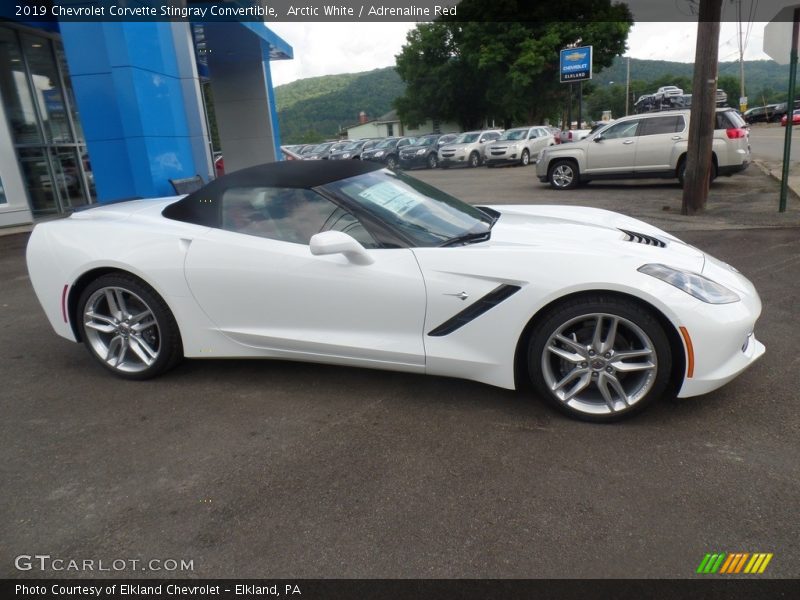 Arctic White / Adrenaline Red 2019 Chevrolet Corvette Stingray Convertible