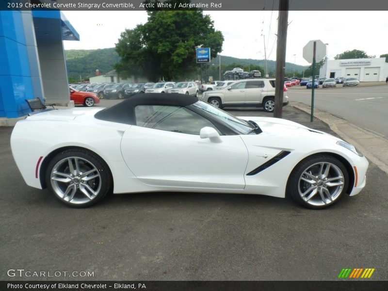 Arctic White / Adrenaline Red 2019 Chevrolet Corvette Stingray Convertible