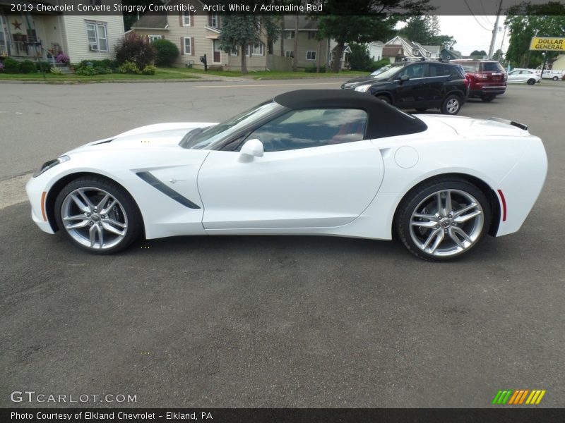 Arctic White / Adrenaline Red 2019 Chevrolet Corvette Stingray Convertible