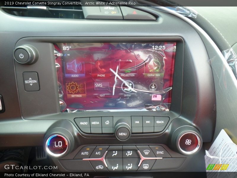 Controls of 2019 Corvette Stingray Convertible