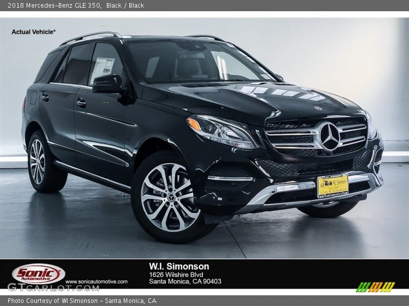 Black / Black 2018 Mercedes-Benz GLE 350