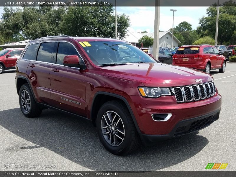 Velvet Red Pearl / Black 2018 Jeep Grand Cherokee Laredo