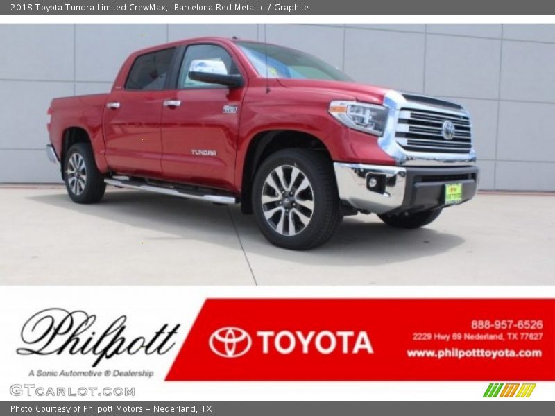 Barcelona Red Metallic / Graphite 2018 Toyota Tundra Limited CrewMax