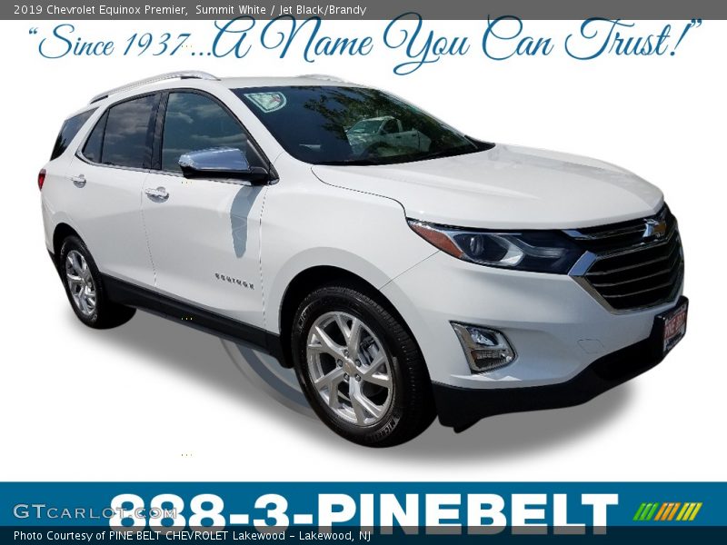 Summit White / Jet Black/Brandy 2019 Chevrolet Equinox Premier