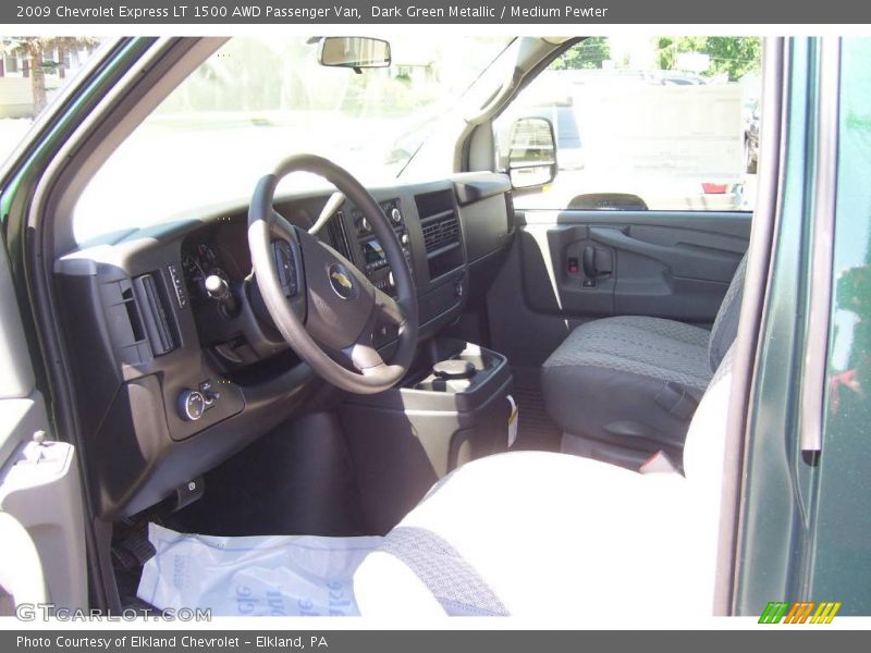 Dark Green Metallic / Medium Pewter 2009 Chevrolet Express LT 1500 AWD Passenger Van