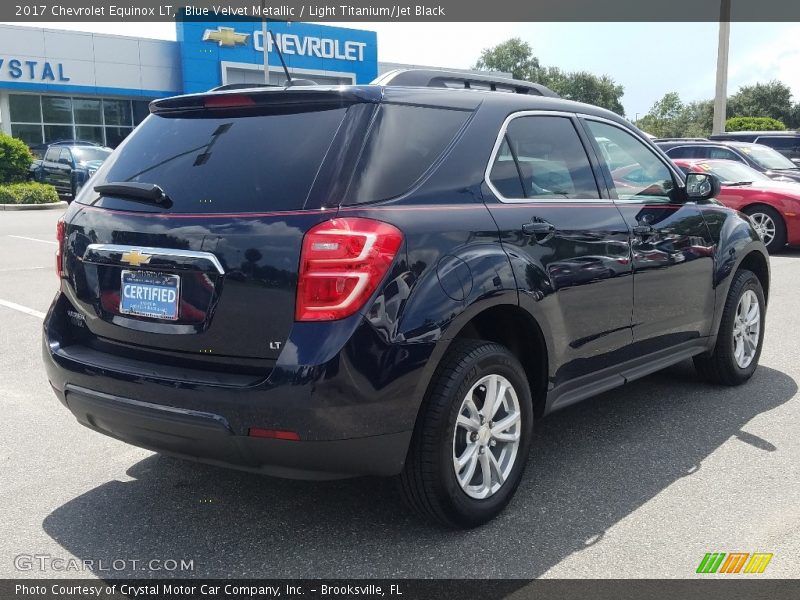 Blue Velvet Metallic / Light Titanium/Jet Black 2017 Chevrolet Equinox LT