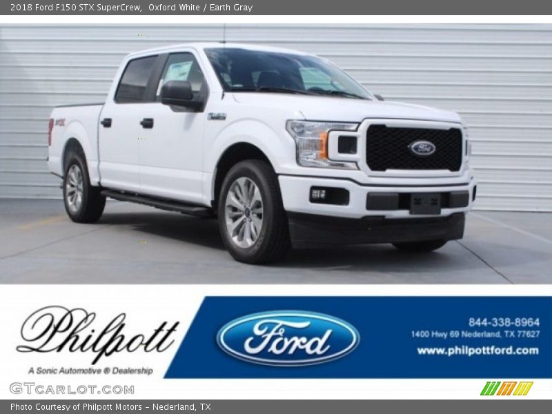 Oxford White / Earth Gray 2018 Ford F150 STX SuperCrew