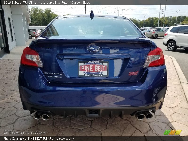 Lapis Blue Pearl / Carbon Black 2019 Subaru WRX STI Limited