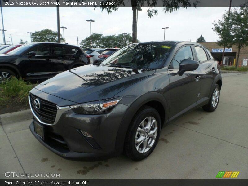 Machine Gray Metallic / Black 2019 Mazda CX-3 Sport AWD