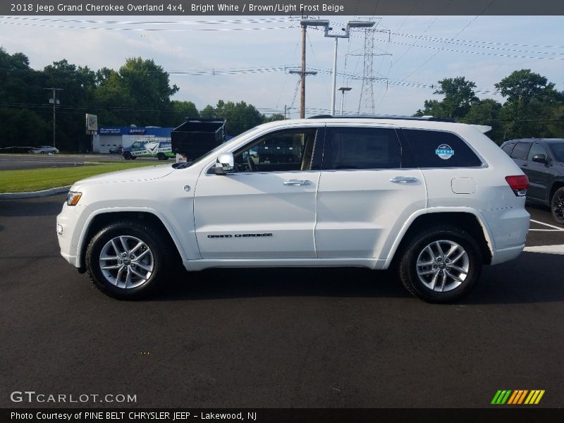 Bright White / Brown/Light Frost Beige 2018 Jeep Grand Cherokee Overland 4x4