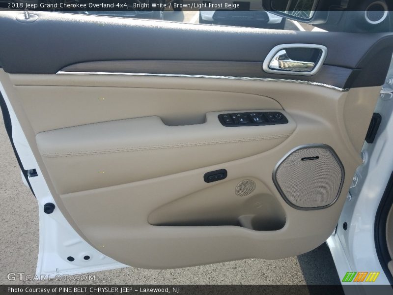 Bright White / Brown/Light Frost Beige 2018 Jeep Grand Cherokee Overland 4x4