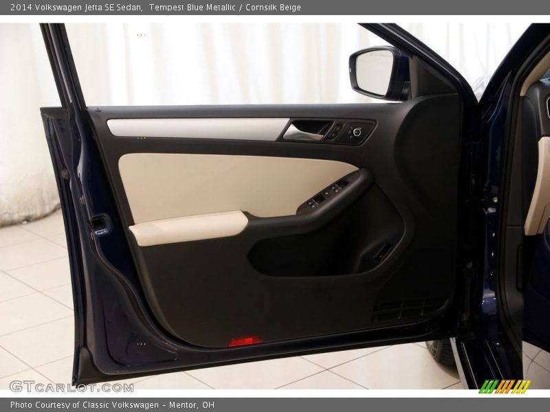 Tempest Blue Metallic / Cornsilk Beige 2014 Volkswagen Jetta SE Sedan