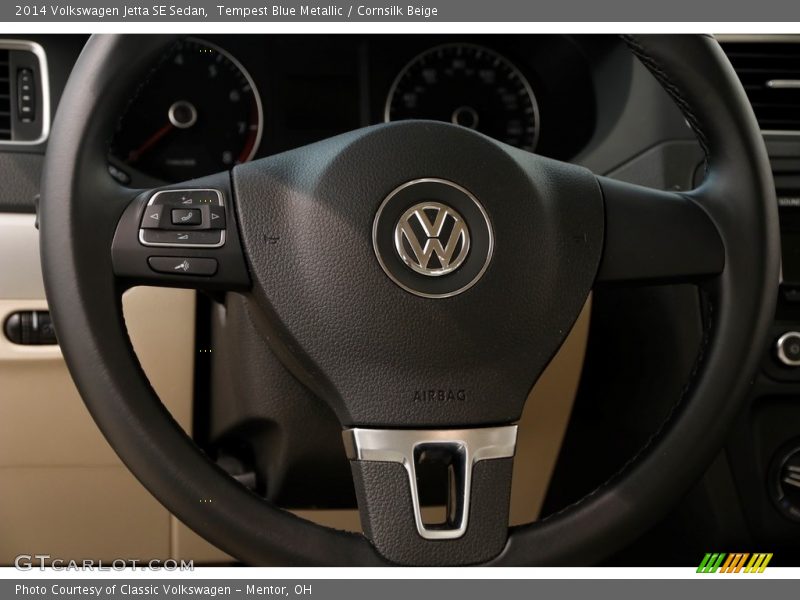 Tempest Blue Metallic / Cornsilk Beige 2014 Volkswagen Jetta SE Sedan