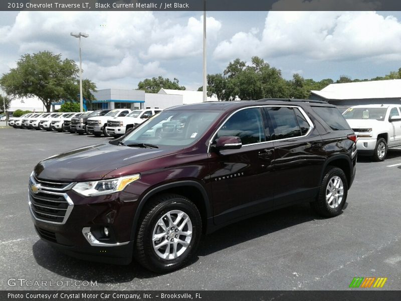 Black Current Metallic / Jet Black 2019 Chevrolet Traverse LT