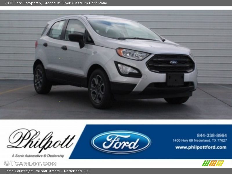 Moondust Silver / Medium Light Stone 2018 Ford EcoSport S