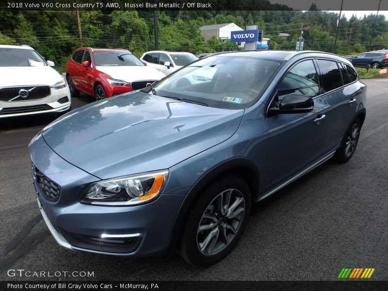 Mussel Blue Metallic / Off Black 2018 Volvo V60 Cross Country T5 AWD